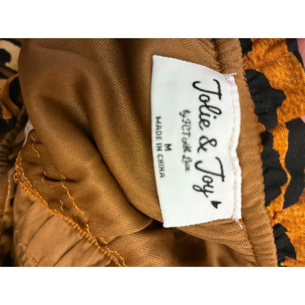 Jolie & Joy Leopard Maxi Dress Medium Spaghetti Strap Rayon Lined NWT - Picture 3 of 5